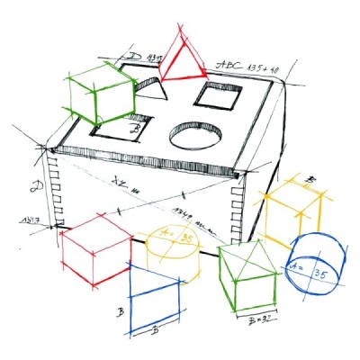 SCATOLA DI SELEZIONE DELLE FORME DELL'ARCOBALENO